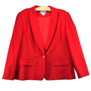 Vintage Pendleton Classic Blazer Suit Wool Womens 14 One-Button Single Breasted